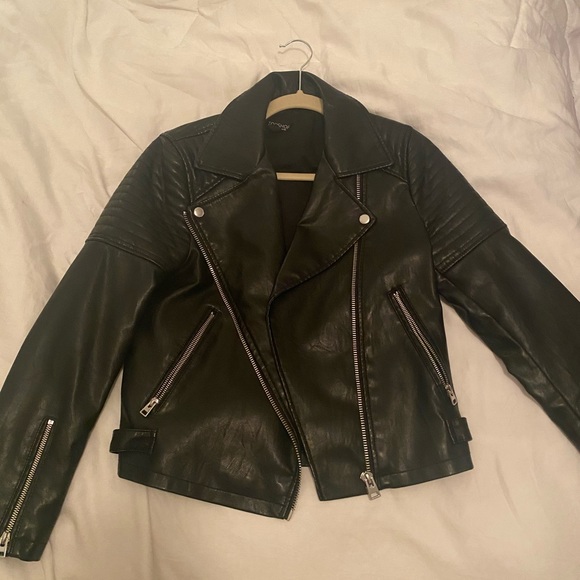 TOPSHOP Faux Leather Jacket - Picture 2 of 4